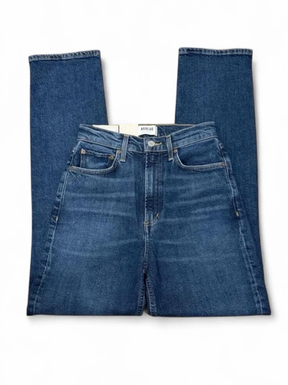 AGOLDE Stovepipe High Rise Straight Leg Jeans Discord 24 NWT